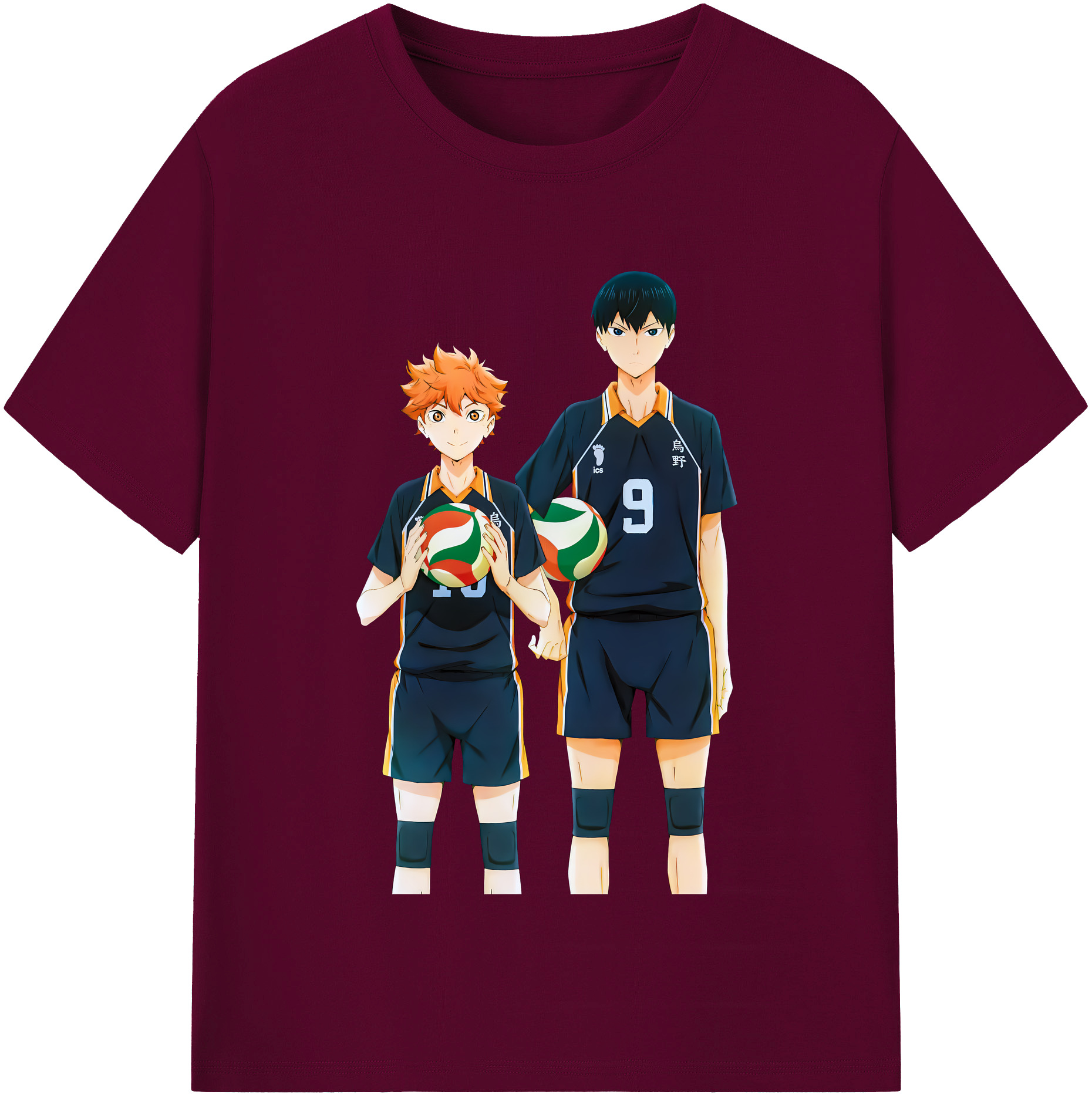 （画像用） ハイキュー!! Haikyu!! レディースカジュアルプリントTシャツ（綿100％）